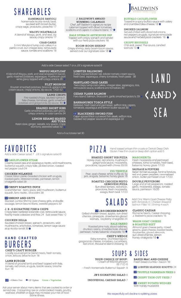 J.Baldwin's Restaurant Menu image 3